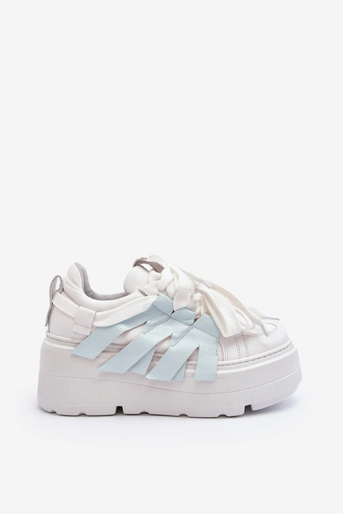 Zazoo 2F-7033 Sneakersy Na Masywnej Platformie Niebieskie