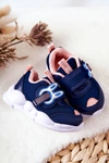 Dziecięce Sportowe Buty Na Rzep Befado 516P090 Granatowo-Różowe