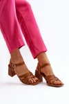Sandały Damskie Na Słupku Camel Opifiana