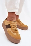 Zamszowe Sneakersy Damskie Big Star TT274166 Żółte