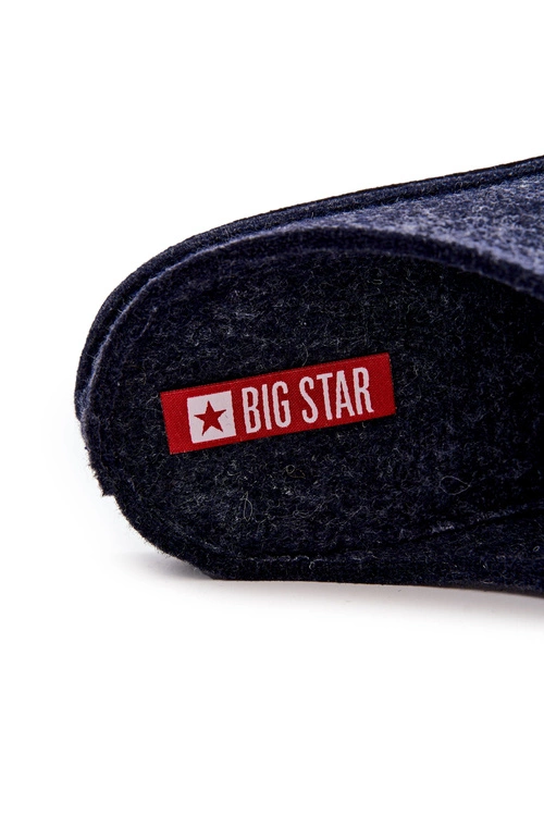 Klasyczne Męskie Papcie Big Star KK176002 Granatowe