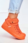 Damskie Wysokie Trampki Big Star FF274583 Pomarańczowe 