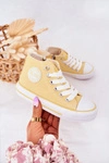 Dziecięce Wysokie Trampki Z Suwakiem BIG STAR HH374138 Żółte