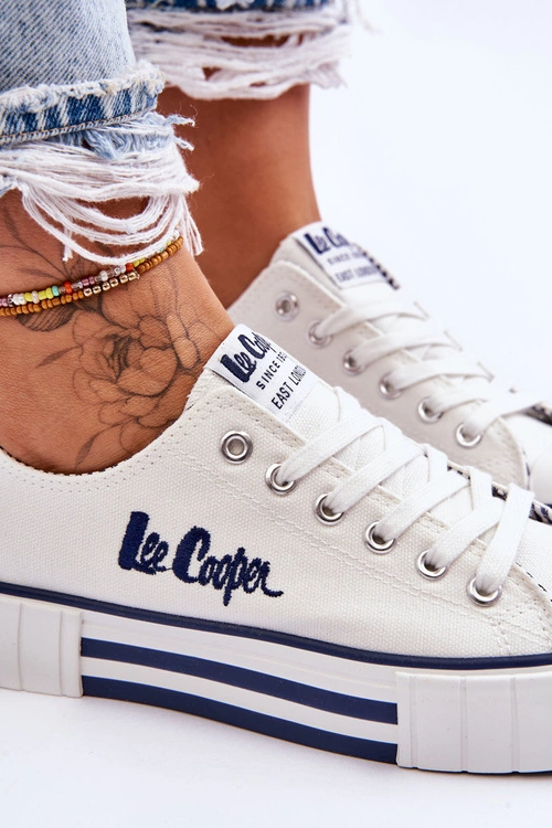Damskie Trampki Na Platformie Lee Cooper LCW-23-31-1802L Białe
