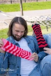 Skarpety COUPLE BOX 2 Pary Pudełko Serce Rainbow Socks