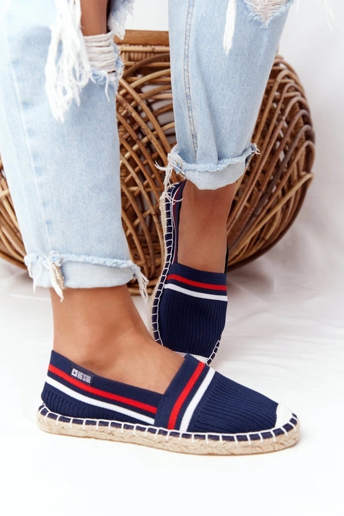 Espadryle Na Plecionej Podeszwie Big Star HH274483 Granatowe