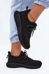 Lekkie Wsuwane Buty Sportowe Damskie Materiałowe Big Star UU274057 Czarne