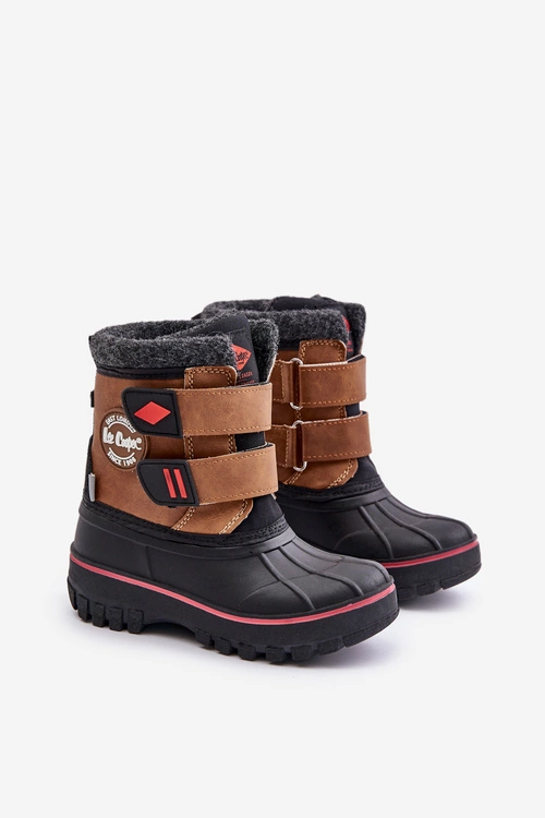 Śniegowce Dziecięce Na Rzepy Lee Cooper LCJ-24-44-2864K Camel