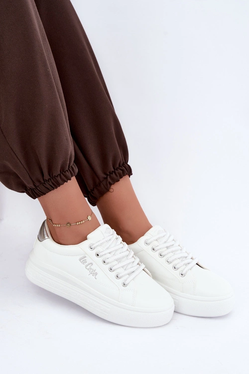 Sneakersy Damskie Na Platformie Lee Cooper LCJ-26-44-4561 Białe