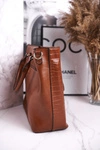 Elegancka Karmelowa Torebka MONNARI BAG4590-017 Print Zwierzęcy