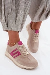Buty Sportowe Sneakersy Z Naturalnego Zamszu Damskie Beżowe Lovey