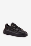 Lakierowane Sneakersy Damskie Na Platformie Lee Cooper LCJ-25-09-3870 Czarne