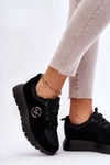 Damskie Buty Sportowe Na Platformie Czarne Aisha