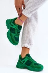 Modne Buty Sportowe Sneakersy Zielone Frezio