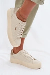 Sneakersy Na Platformie Big Star TT274806 Beżowe