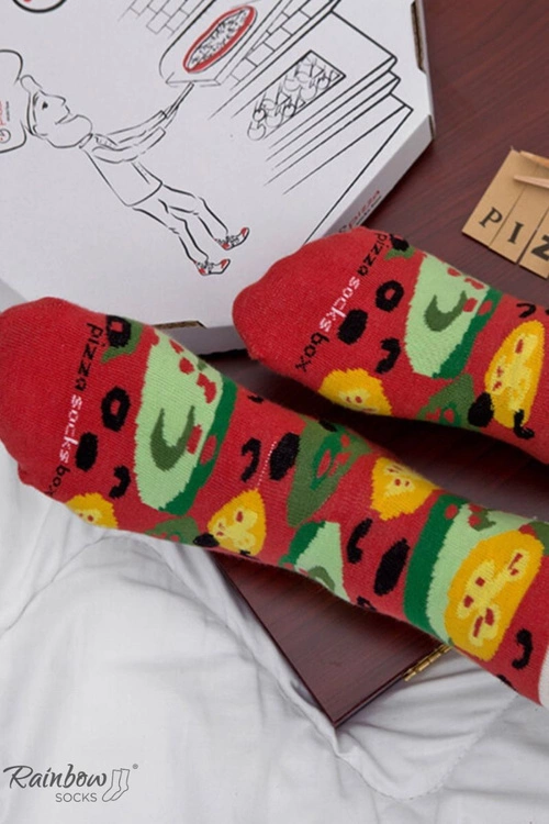 Skarpetki Rainbow Socks Pizza 4 Pary Pepperoni Owoce Morza Włoska