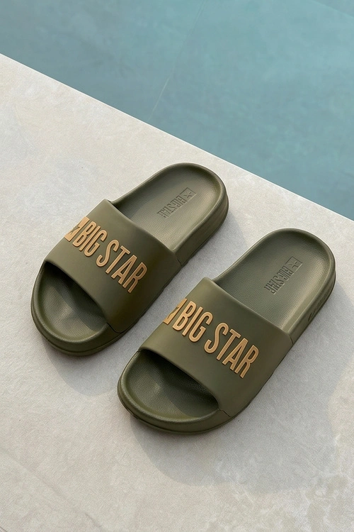 Klapki Męskie Big Star SS174360 Zielone