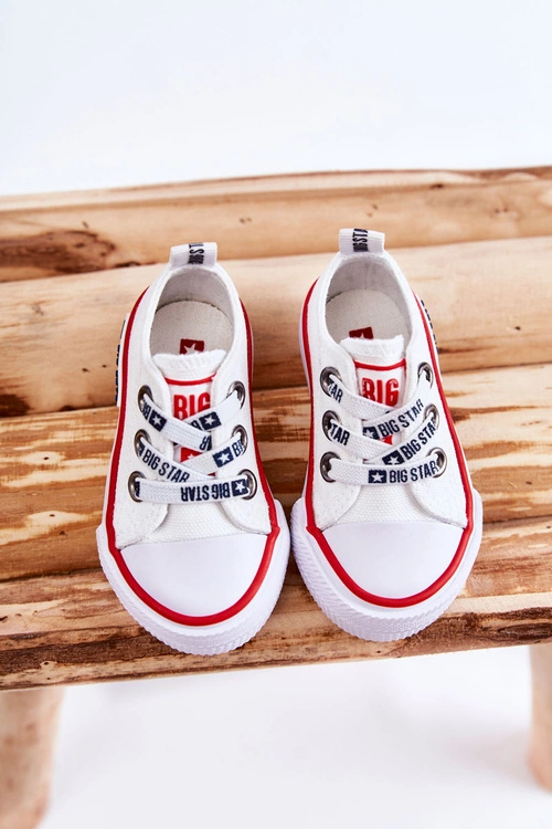 Dziecięce Materiałowe Trampki BIG STAR KK374048 Białe