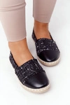 Eleganckie Damskie Espadryle Czarne Be My Love