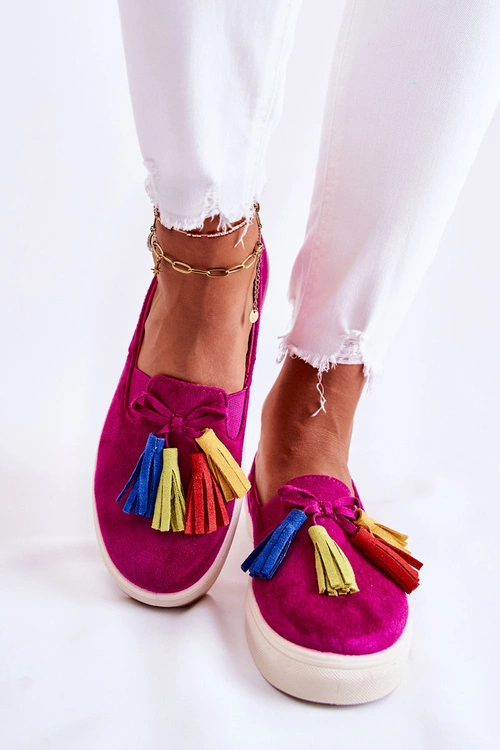 Damskie Tenisówki Trampki Slip-On Fuksja Venira