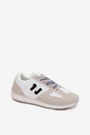 Sneakersy Damskie Z Ozdobnym Sznurowaniem Szare Henira 