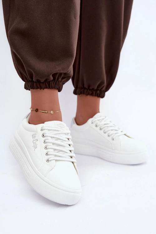 Sneakersy Damskie Na Platformie Lee Cooper LCJ-26-44-4561 Białe