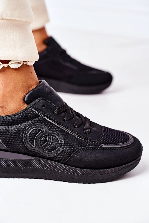 Damskie Sportowe Buty Sneakersy Czarne Under Control