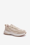 Buty Sportowe Sneakersy Eko Skórzane Beżowe Verilisse