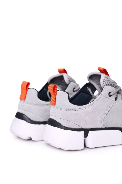 Męskie Sportowe Buty Sneakersy GOE HH1N4028 Szare