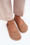 Skórzane Baleriny Barefoot Zazoo 10217 Cappucino