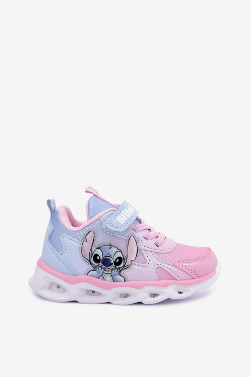 Sneakersy Dla Dziewczynki Stitch Ze Świecącą Podeszwą 8703815 Różowo-Niebieskie