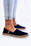 Damskie Tenisówki Slip On Big Star KK276009 Granatowe