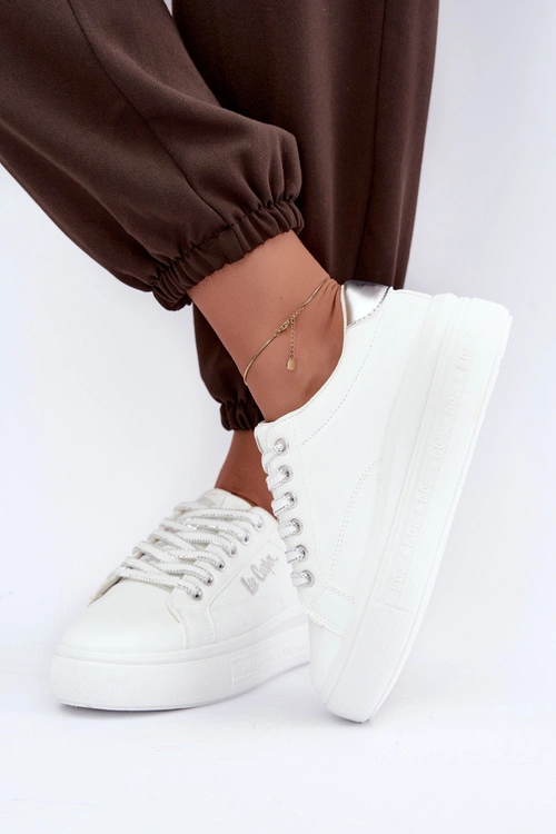 Sneakersy Damskie Na Platformie Lee Cooper LCJ-26-44-4561 Białe