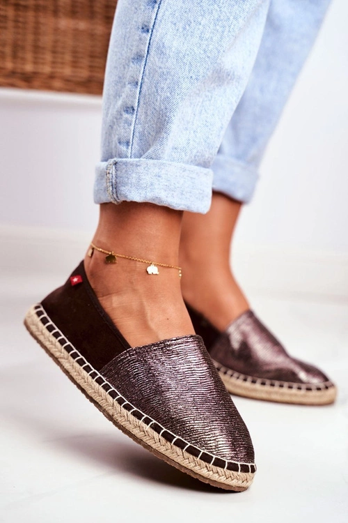 Espadryle Damskie Pleciona Podeszwa Brązowe Big Star DD274A146