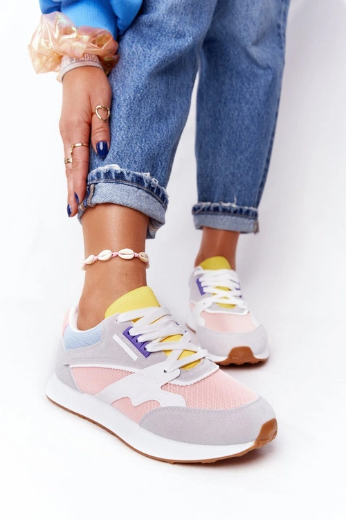 Damskie Sportowe Buty Sneakersy Różowo-Szare After Hours