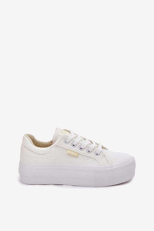 Trampki Damskie Na Platformie Lee Cooper LCW-25-31-3450L Białe