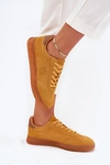 Zamszowe Sneakersy Damskie Big Star RR274846 HI-POLY SYSTEM Żółte