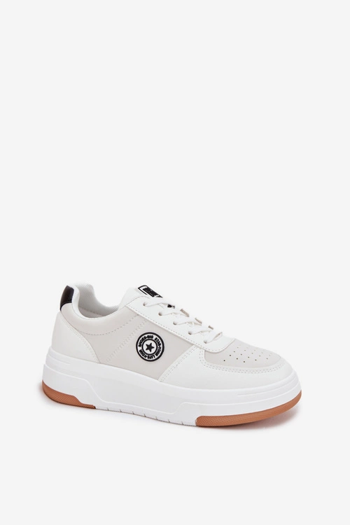 Sneakersy Damskie Na Platformie Big Star RR274572 HI-POLY SYSTEM Białe