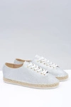 Lu Boo | Srebrne Brokatowe Lniane Espadryle Fairy