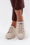 Trampki Damskie Na Platformie LEE ISLA C WOMEN LOW 50253001.35E Beżowe