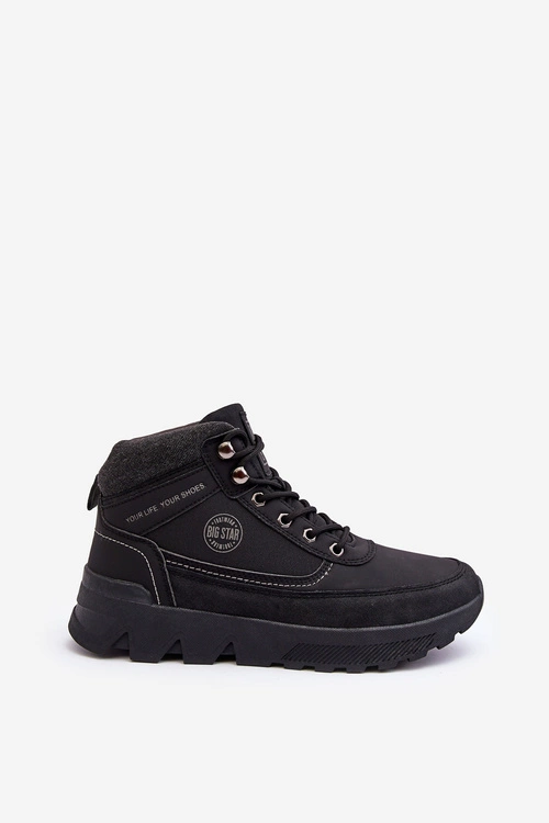 Męskie Buty Trekkingowe Czarne Big Star MM174016