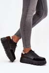 Buty Sportowe Sneakersy Damskie Na Platformie Vinceza 58565 Czarne