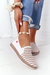 Damskie Espadryle Big Star HH276001 Beżowo-Białe