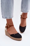 Sandały Espadryle Damskie Na Koturnie Wrangler 20261087-25Y Czarne