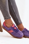 Zamszowe Sneakersy Damskie Vinceza 79576 Fioletowe
