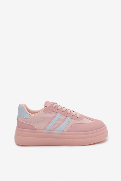 Sneakersy Damskie Na Platformie Różowe Galleria