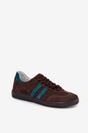 Zazoo N1068 Zamszowe Niskie Sneakersy Damskie Czekoladowe