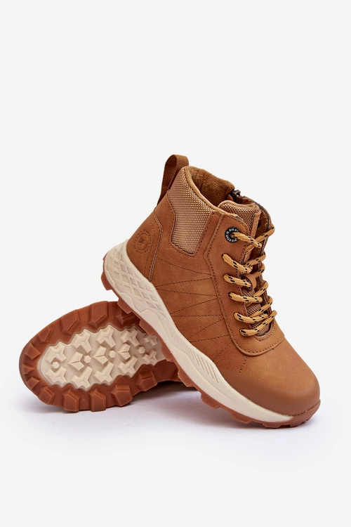 Buty Trekkingowe Trapery Ocieplane Dziecięce Camel Big Star MM374202