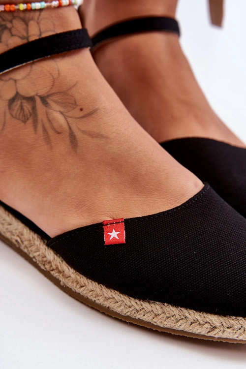 Damskie Espadryle Na Platformie Big Star FF274526 Czarne