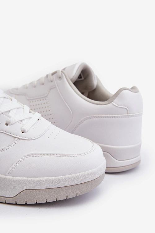 Sneakersy Męskie Z Eko Skóry Białe Radikalle